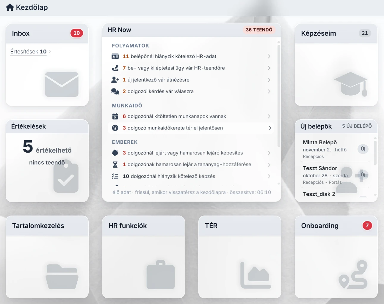 HR Now on the home screen